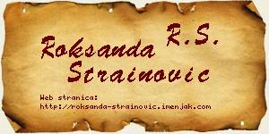 Roksanda Strainović vizit kartica